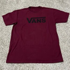 Simple maroon Vans tshirt